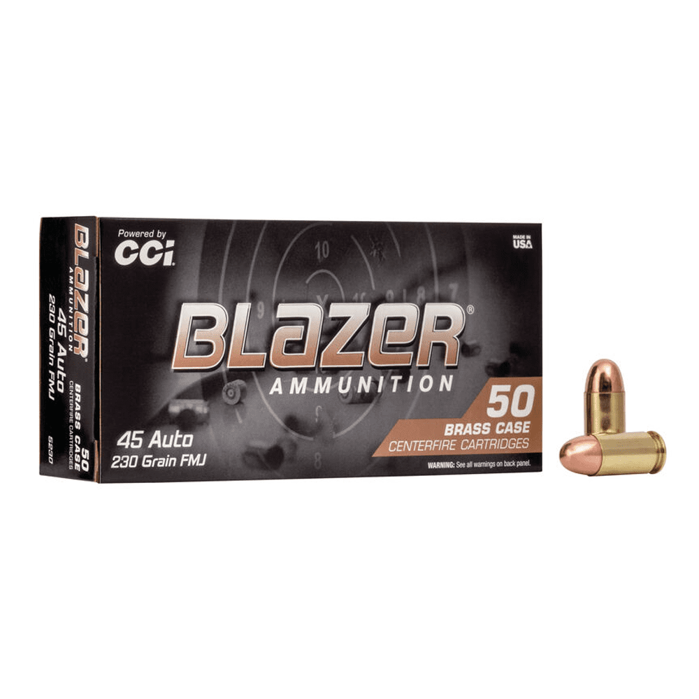 Munição CCI .45ACP FMJ Blazer Brass 230gr Cx.50un